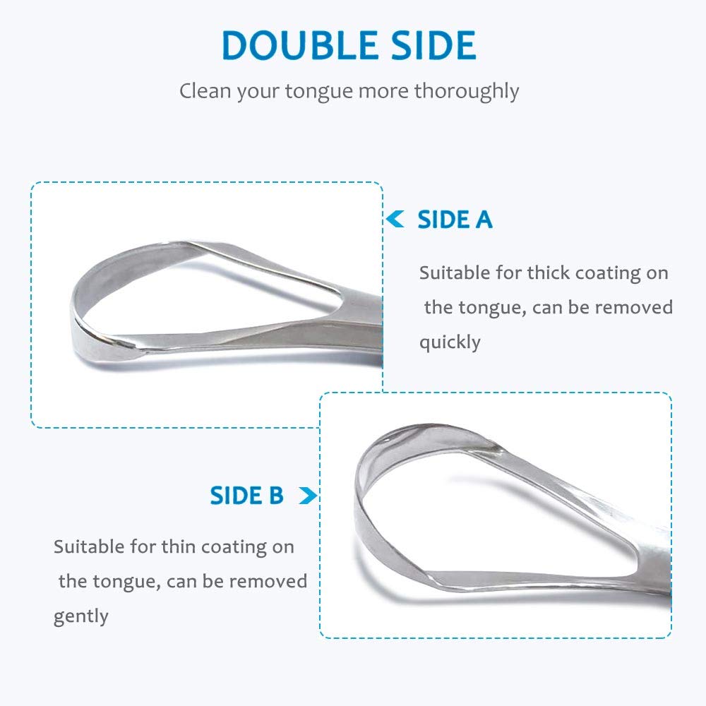 Stainless Steel Tongue Scraper – Oral Hygiene Cleaner (2 Pack)