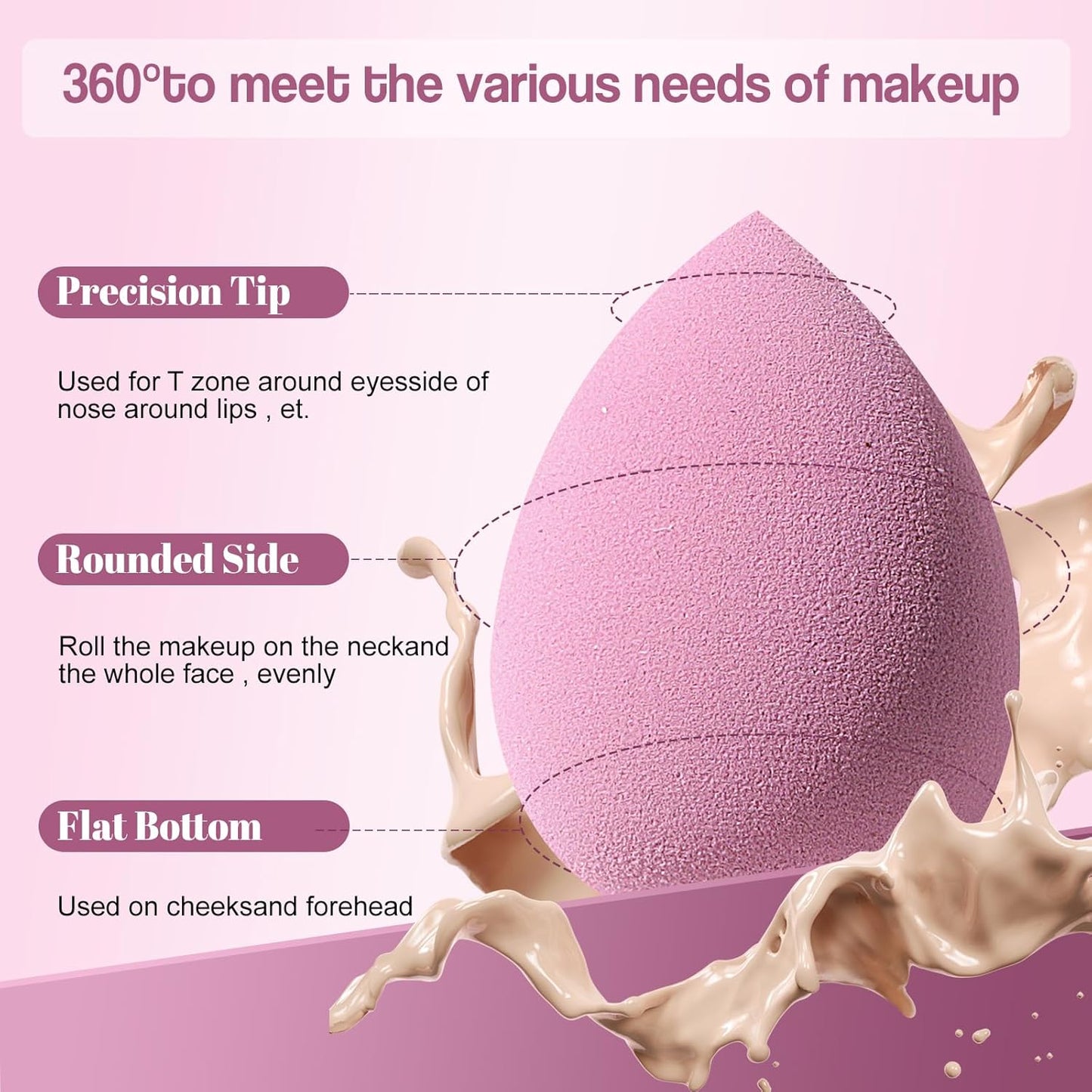 Makeup Sponge Set with Powder Puffs